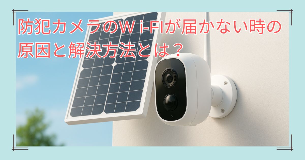 防犯カメラのWi-Fiが届かない時の原因と解決方法は？中継機を使うのもおすすめ