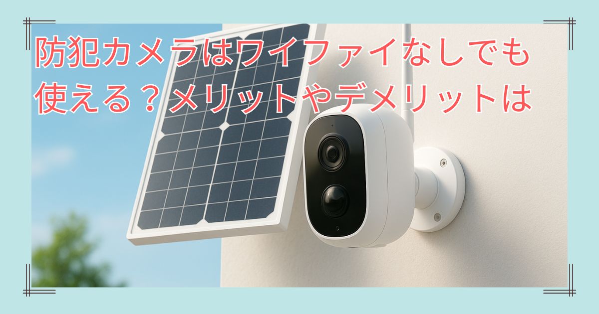 防犯カメラはワイファイなしでも使える？Lan接続などのモデルもあり